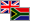 South Africa/UK U.K., South Africa flags