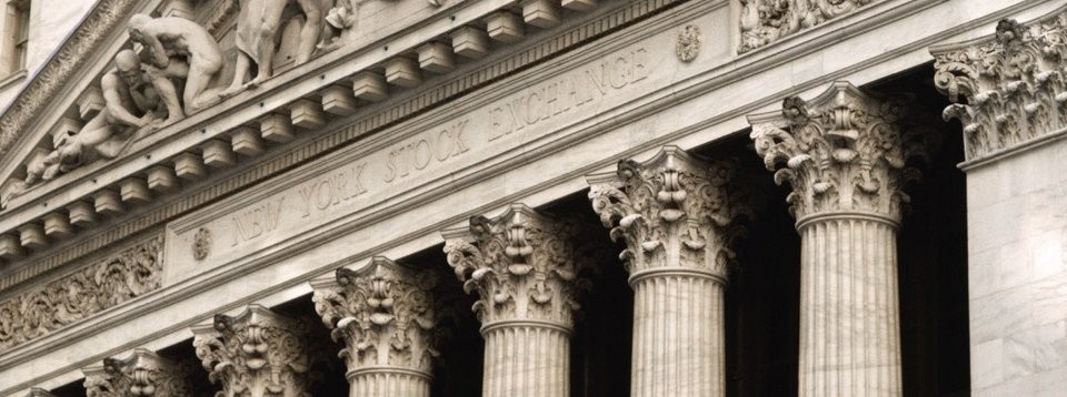 New York Stock Exchange facade closeup