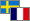 Sweden / France Sweden, France flags