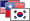 USA/Taiwan/SKorea U.S.A., Taiwan, South Korea flags